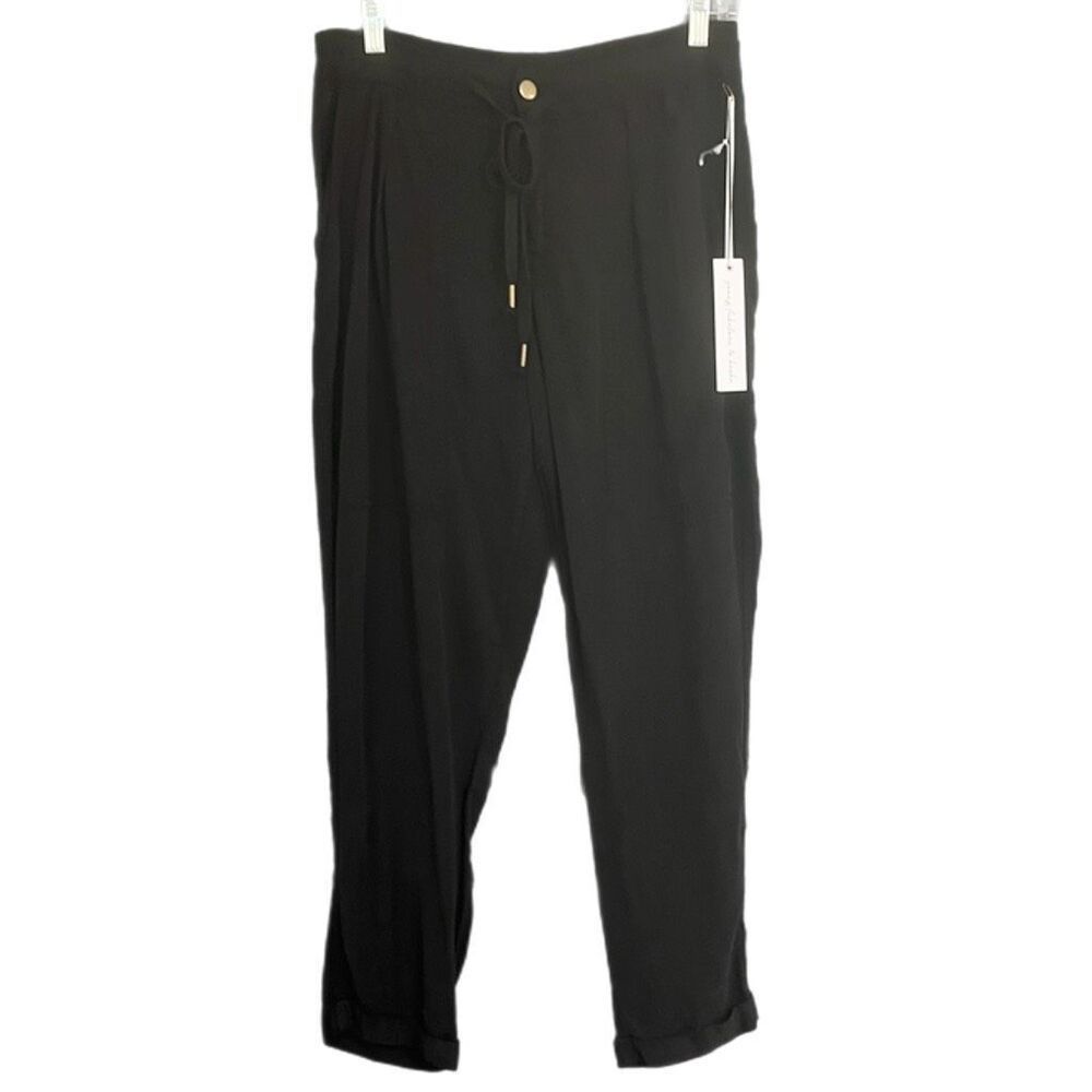 Young Fabulous & Broke Black 100% Tencel Cropped Pants Nwt Sz S